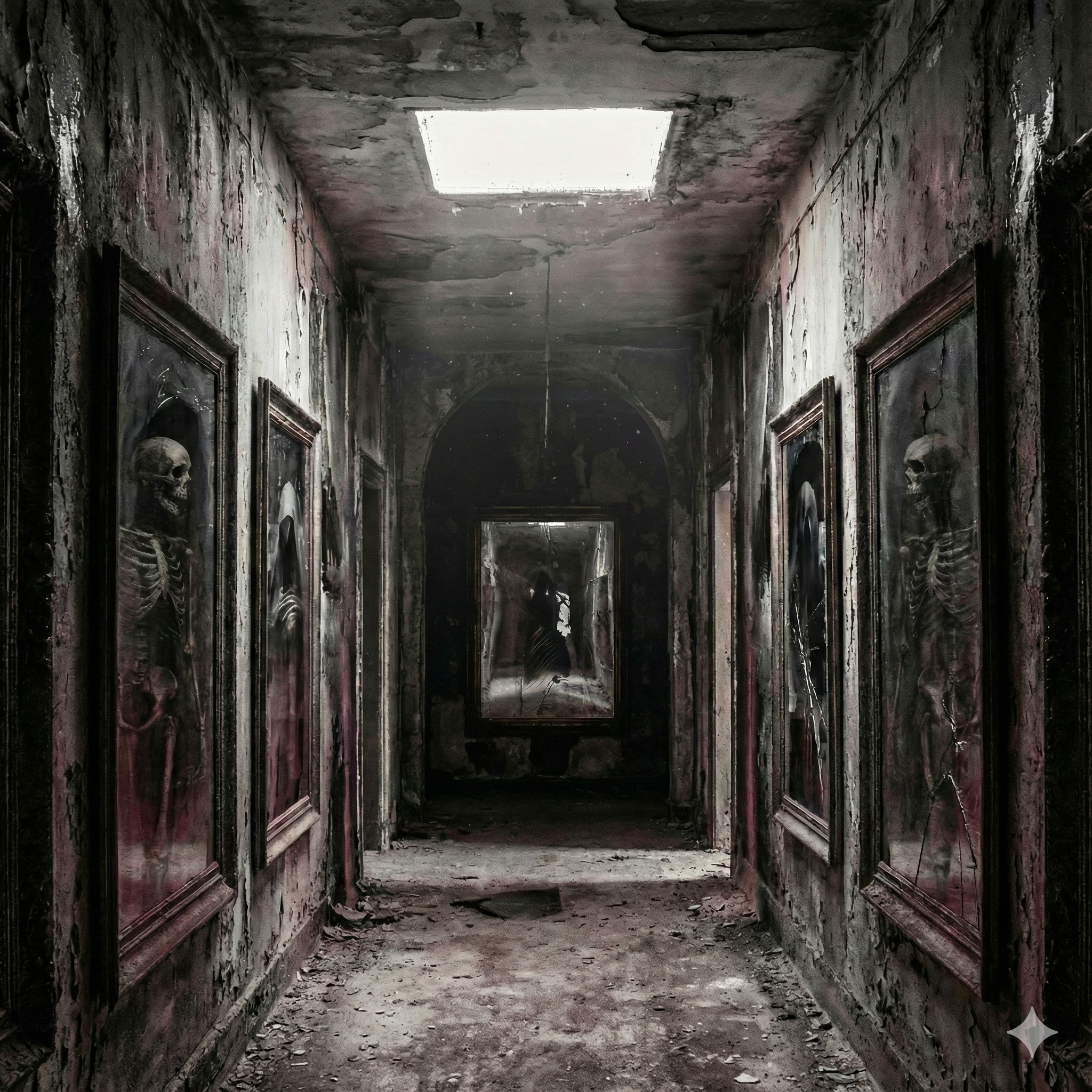 dodgy illustration of mirror hall